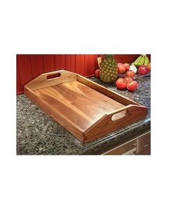 Plateau de service élégant et luxueux en bois pour la présentation haut de gamme des restaurants et la mise en place de services de traiteur pour événements - Product Image 2