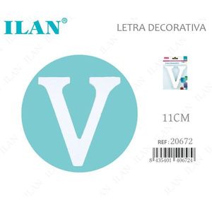 Lettera Decorativa Ilan V 11Cm Bianca Per Decorazione Murale - Product Image 1