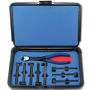 Kit de Llaves de Trinquete de Lujo con Rodillos, 10 Piezas, con Llaves de 1/4, Herramientas Hexagonales, Alicates de Corte Diamantado, Estuche de Plástico ATISK3539A8 - Product Image 1