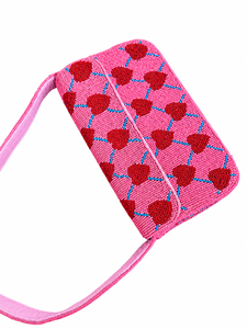 Bolso de mano elegante para mujer con cuentas de vidrio, bolso con solapa, bolso de cuentas para fiesta de verano, a la moda, al mejor precio. - Product Image 2