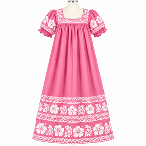 Robes Mumu décontractées et douces pour un confort quotidien, robe Mumu polynésienne micronésienne à manches courtes, robe décontractée de haute qualité - Product Image 4