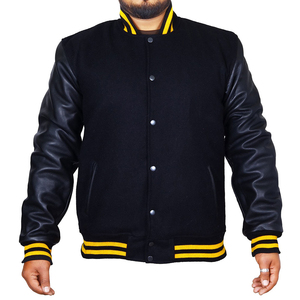 Servicio OEM al por mayor, Chaqueta Letterman de invierno con mangas de poliéster y número cosido personalizado para escuela secundaria, fabricada en Pakistán 2026 - Product Image 3