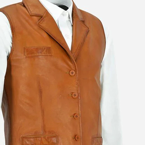 <b>Men's</b> Real <b>Leather</b> <b>Vest</b> For Sale Classic Casual Fashion Sleeveless Outerwear <b>Men</b> <b>Leather</b> <b>Vest</b> in Wholesale Rate - Product Image 6