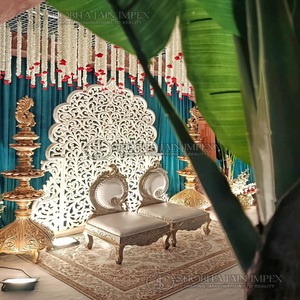 Traditional Kerala-Style Mandap For <b>Wedding</b> Look Fiber Reinforced Plastic Luxury New Arrival Chair Drape Props LED - Product Image 5