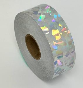Cinta de Cristal Holográfica Plateada de Alta Calidad, Autoadhesiva, Iridiscente, Reflectante, Decorativa, para Manualidades, Embalaje y Decoración - Product Image 1