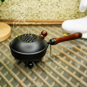 Iron Incense Burner <b>Wooden</b> Handle Handmade Premium Quality Eco-Friendly Durable Decorative Burner for Home <b>Temple</b> Meditation - Product Image 6