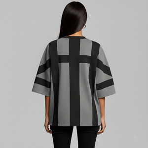 T-shirts unisexes pour femmes LAVISH pour des designs et des couleurs personnalisés, écologiques, col rond, en coton/polyester tricoté, manches courtes - Product Image 5