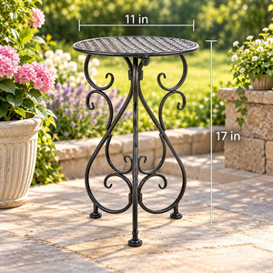 Support de plante en fer noir avec motif ajouré, support de pot de fleurs en métal pour intérieur et extérieur, présentoir de pot de fleurs, décoration de jardin, balcon, maison - Product Image 2