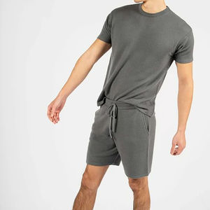 Ensemble décontracté d'été pour hommes : T-shirt à manches courtes respirant et short à séchage rapide – Vente en gros d'ensembles shorts pour hommes - Product Image 3