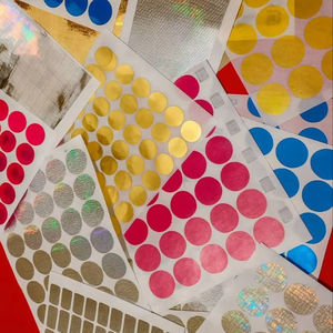 Autocollant holographique rond multicolore personnalisable, papier adhésif, étiquettes d'emballage, protection de la marque, étiquette Digitech P9 - Product Image 1