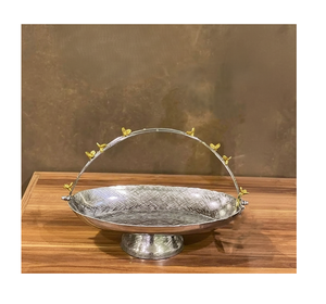 Stainless Steel Sweets Bowl Antique Design <b>Dessert</b> Serving Bowl Round Shape Customized Size Chocolates Serving Bowl - Product Image 1