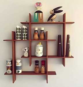 Minimalist L Shaped Corner Wood Floating Shelf Wall Mounted Solid Timber Bookshelf Sleek Modern Display Ledge Space <b>Saving</b> Rack - Product Image 5