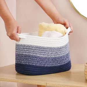 Multipurpose 100% Cotton Eco-Friendly Modern Rectangle <b>Storage</b> <b>Basket</b> for Drink/Food Organization Multifunction Home Use - Product Image 3