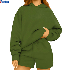 Conjuntos de Ropa de Invierno para Mujer, de Moda y Alta Demanda, Estilo Urbano Personalizado, Conjuntos Deportivos, Sudadera Corta con Cremallera y Pantalones Cortos, Ropa Informal - Product Image 5
