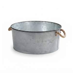 Creative Galvanized Metal Party Tub Attractive Tin Drink Bucket Champagne Chiller and <b>Beer</b> <b>Cooler</b> for Hotel Restaurant Supply - Product Image 3