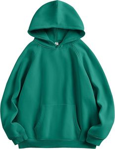 Sweat à capuche oversize d'hiver pour homme, en coton molletonné de haute qualité, brodé, teinture numérique unie, respirant et confortable - Product Image 5