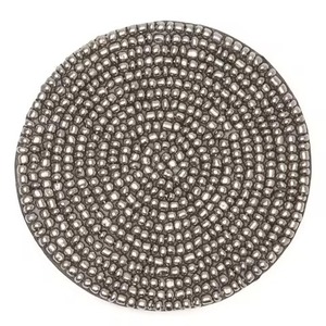 Stylish Seed Beads <b>Coaster</b> Elegant Handmade Dining Decor Luxury <b>Beaded</b> Embroidery <b>Coaster</b> Designer Tabletop Accent - Product Image 6