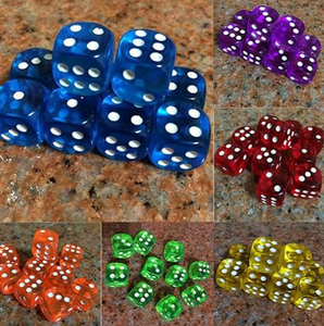 Jeu de dés en résine orange avec points blancs pour jeux de société et jeux de table, artisanat artistique, décoration de la maison, dés en résine pour jeux - Product Image 3