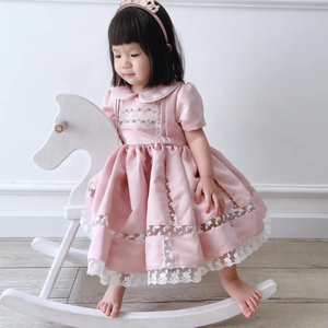 Ropa Infantil Keva, Vestido de Niña con Bordado de Flores Estilo Vintage para Invierno, Navidad y Ocasiones Especiales, Diseño de Cuello Redondo, ODM - Product Image 5