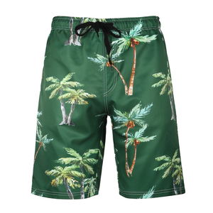 Shorts de bain pour hommes, légers, respirants, à séchage rapide, élégants, avec cordon de serrage, 100% polyester, pour la plage - Product Image 3