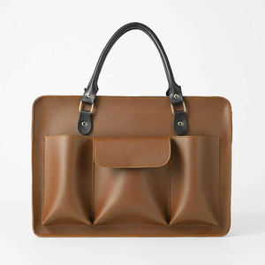 Bolso de Mano Transpirable para Portátil, Color Marrón, para Viajes de Negocios, Multibolsillos, Ligero, de Gran Capacidad, Tipo Mensajero - Product Image 1