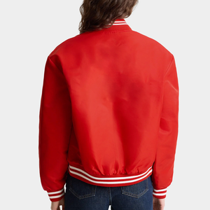 Chaqueta Varsity Corta Personalizada con Logotipo para Mujer, Chaqueta Bomber Corta para Mujer de Secundaria a Bajo Precio - Product Image 2