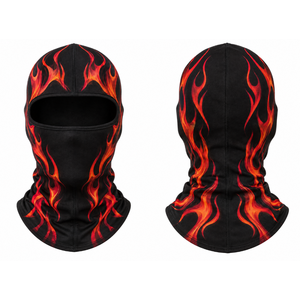 Cagoule à imprimé flamme très vendue, masque de ski rouge-orange, couvre-visage intégral pour sports de plein air, cyclisme et vêtements d'hiver - Product Image 2