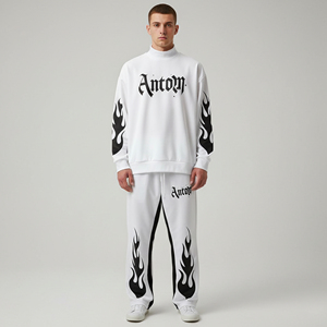 Conjuntos Deportivos de Algodón Grueso de Alta Calidad, Corte Regular, con Capucha, Estampados Personalizados, para Fitness de Invierno - Product Image 2