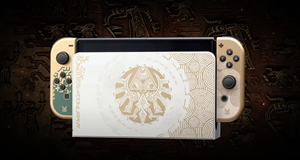 2024 for OLED Style Zelda Legend Tears Special Edition 64GB Gold Limited Edition Gaming <b>Console</b> Linux OS Touch <b>Games</b> - Product Image 1