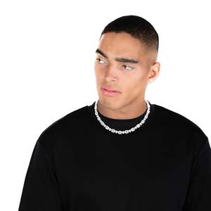 Women's 925 Sterling Silver Brilliant Cut Diamond Hiphop Tennis Chain <b>Statement</b> <b>Necklace</b> Rhodium Plated for Certified - Product Image 4
