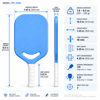 Raquette de pickleball personnalisée, logo personnalisé, marque privée, OEM, ODM, sans bordure, à gorge ouverte, en fibre de carbone, fabricant en gros, commande en gros
