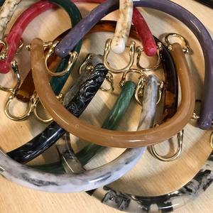 Chaîne en résine à maillons acryliques larges, chaîne en bois, poignée de sac en résine épaisse effet marbre, accroche-sac à main, accessoires pour sac fourre-tout, décoration murale - Product Image 5