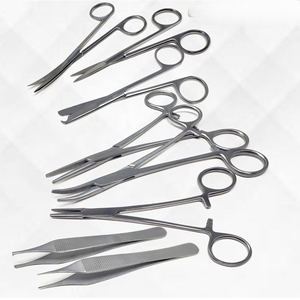 ชุดเครื่องมือผ่าตัดเย็บแผลสแตนเลสเยอรมัน 8 ชิ้น มาตรฐาน CE สำหรับนักศึกษาแพทย์ ใช้ซ้ำได้ ราคาถูก รับผลิตตามแบบ OEM - Product Image 2