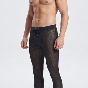 Leggings Transparentes de Malla Completa para Hombre con Cintura Ajustable, Pantalones Transparentes para Hombre, 100% Poliéster, Leggings Transparentes para Hombre - Product Image 4