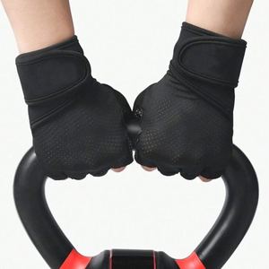 Gants demi-doigts en néoprène avec protection des articulations, antidérapants et résistants à l'usure, pour fitness en extérieur et salle de sport, avec silicone élégant pour hommes - Product Image 4