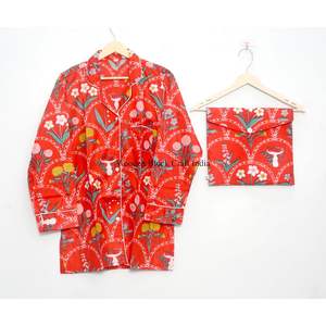 Conjunto de pijama floral para mujer, ropa de dormir de algodón, pantalones de pijama para mujer, camisa de manga larga, conjunto de pijama a juego - Product Image 2