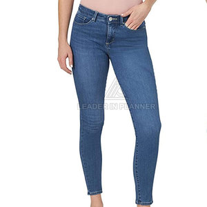 กางเกงยีนส์เอวกลางสำหรับผู้หญิง ขายดี ผ้าฝ้าย 100% ระบายอากาศ แห้งเร็ว คุณภาพสูง ขายส่ง - Product Image 5