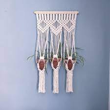 Supplies Wall Decor Handmade Woven Cotton Round Boho Macrame Mirror - Product Image 2