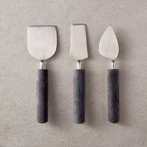 Ensemble de couteaux à fromage en acier inoxydable avec manche en résine de malachite verte et finition dorée, couteau de service et spatule, pour la restauration, les fêtes et les hôtels - Product Image 6