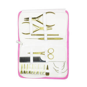 High Quality Custom <b>Colour</b> Hair Extension Tool Kit Professional Hair Extension Installation <b>Set</b> Includes Extension Pliers - Product Image 2