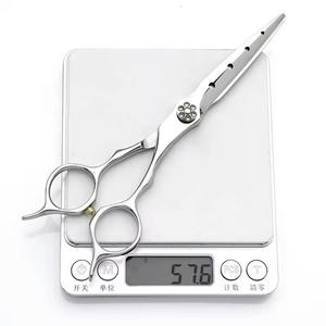 Ciseaux professionnels pour la coupe des cheveux, acier inoxydable 440C, lame tranchante, manche long, pour droitiers - Product Image 4
