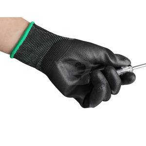 Professional Work Protection Latex Coated Crinkle Safety <b>Gloves</b> Anti-cut Anti-Slip Breathable Features Blue/Gray Colors - Product Image 3