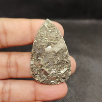 Pyrite Druzy Cabochon 100% Naturelle Dorée Véritable Pierre Précieuse en Vrac pour la Fabrication de Bijoux Tailles Personnalisées Disponibles Mariage Chrétien