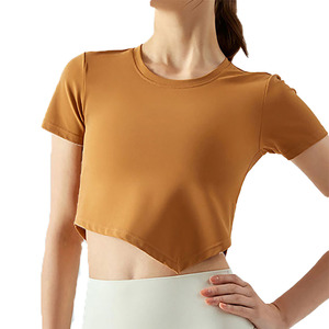 Débardeur décontracté à col rond pour femme, 100 % coton respirant de haute qualité, avec logo personnalisé sur le devant, coupe courte et ample - Product Image 2