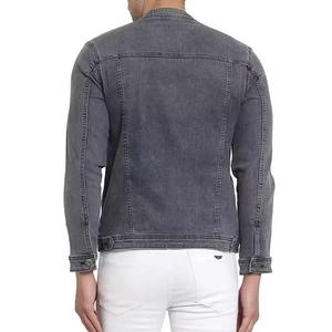 Blouson en jean 100 % coton de haute qualité pour homme 2026, style streetwear long, avec logo personnalisé, vente en gros, hiver, avec poches décoratives - Product Image 2
