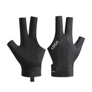 Guante de Billar Rojo y Negro con Diseño de Salpicaduras, Unisex, de Tres Dedos, Duradero, con Doble Costura, para Snooker - Product Image 1
