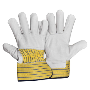 Gants de travail canadiens PPE de qualité supérieure en cuir de vachette pleine fleur, robustes, avec manchette de sécurité, 11 oz, sans silicone - Product Image 4