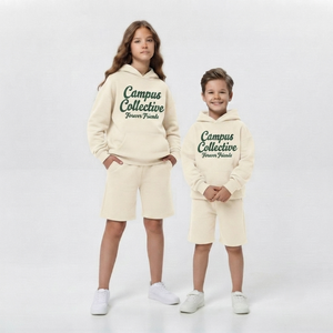 Wholesale High Quality Kids Hoodie Set <b>Red</b> Cotton Sweatshirt Shorts Casual Outfit Unisex Autumn Wear Tracksuit - Product Image 4