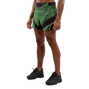 Shorts de combat MMA pour hommes, vert et noir, ajustés, à séchage rapide, shorts de compression pour l'entraînement aux arts martiaux mixtes - Product Image 2