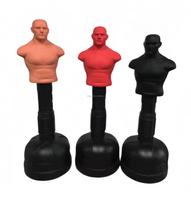 Dummy de boxe en PU noir et rouge, rempli de sable, cible d'entraînement pour arts martiaux pour adultes